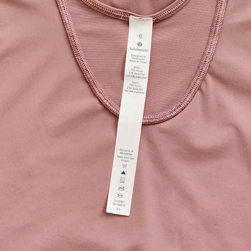 Lululemon Get Low Tank Mauve Open Strappy Back and Mesh Sz 6" - Picture 7 of 14